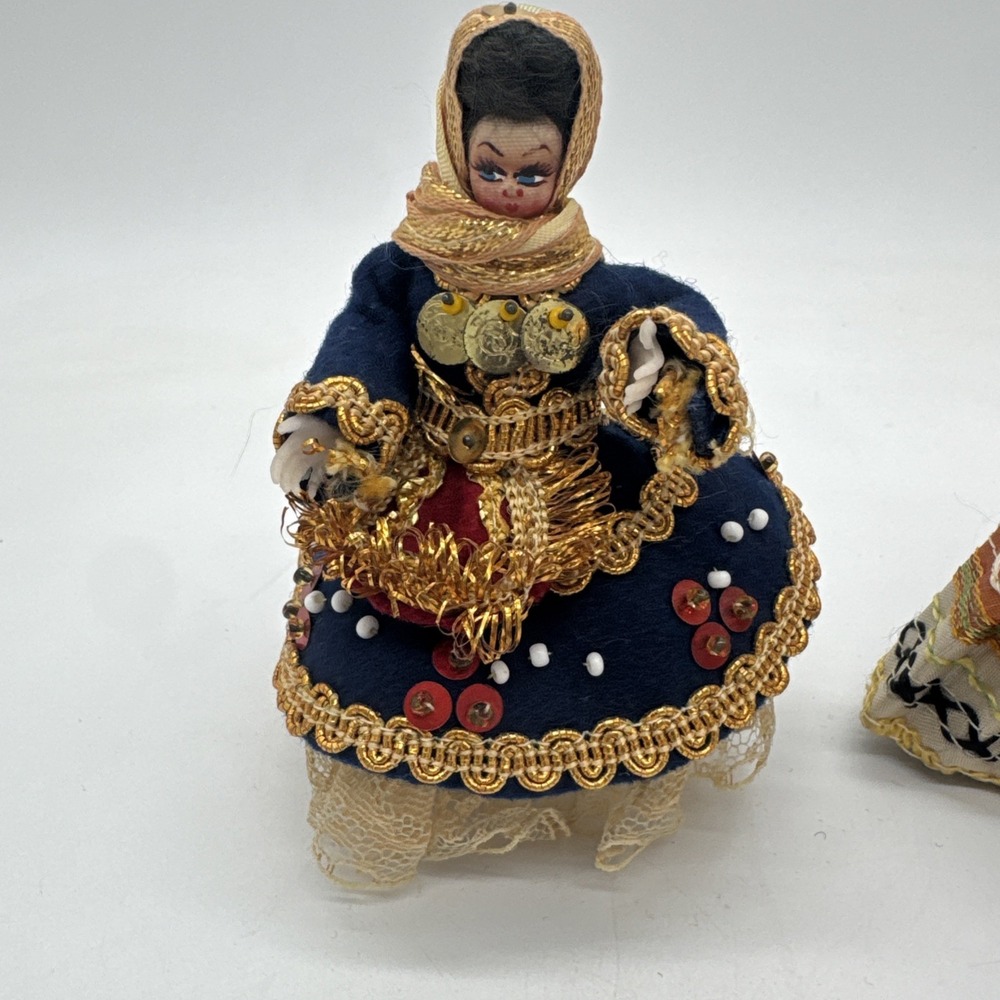 Vintage Greek Folk Art Dolls: Ethnic Clothing, Greece Dancers - Picture 2 of 9
